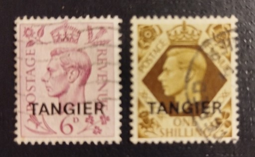 Zdjęcie oferty: Kol.ang. TANGIER: 1949r. Mi 36; 42. kas.