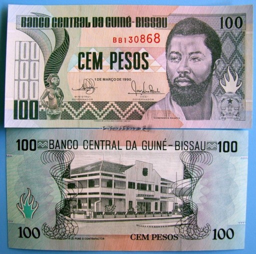 Zdjęcie oferty: GWINEA BISSAU 100 PESOS 1990 UNC