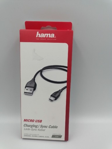 Zdjęcie oferty: Hama Kabel do ładowania i synchronizacji Mikro USB