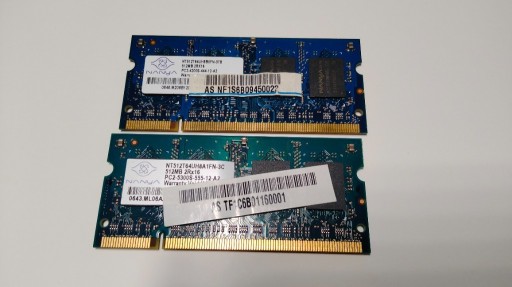Zdjęcie oferty: Pamięć SO-DIMM DDR2 512 MB NANYA