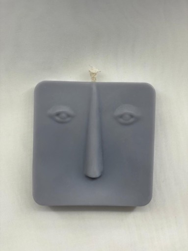 Zdjęcie oferty: Naturalna Dekoracyjna Szara Świeca Sojowa Twarz I