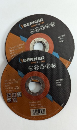 Zdjęcie oferty: Tarcza 125x1x22,23 inox BERNER top line