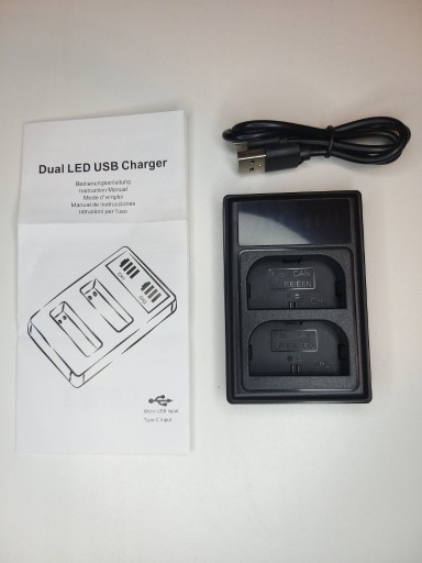 Zdjęcie oferty: Ładowarka USB dual LED do aparatów cyfrowych