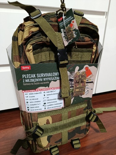 Zdjęcie oferty: Plecak survivalowy z niezbędnym wyposażeniem gotowy na każde wyzwanie Setty