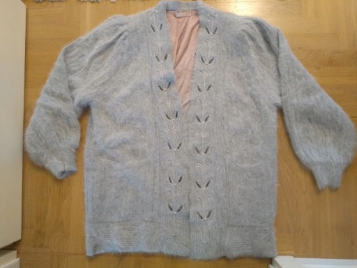 Zdjęcie oferty: Les Originals kardigan szary angora sweter vintage