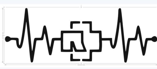 Zdjęcie oferty: Naklejka Rammstein Linia życia 100mm x 37mm