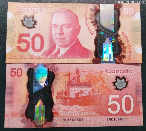 Zdjęcie oferty: Kanada 50 DOLLARS  aUNC 