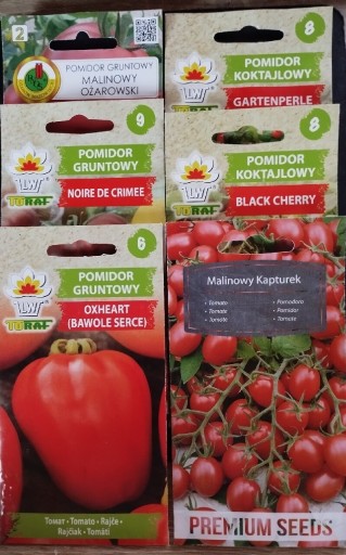 Zdjęcie oferty: Zestaw 1 nasiona 6 pomidorów 