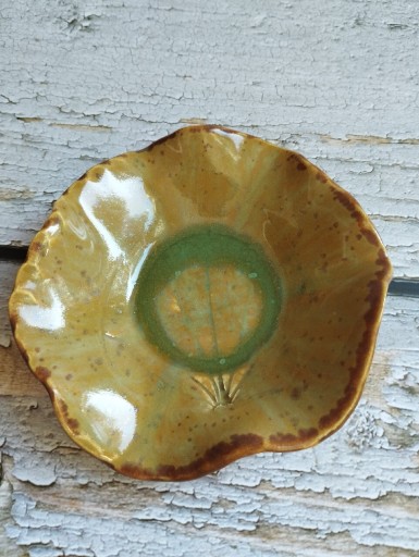 Zdjęcie oferty: Ceramiczna miseczka, świecznik liść, rękodzieło 