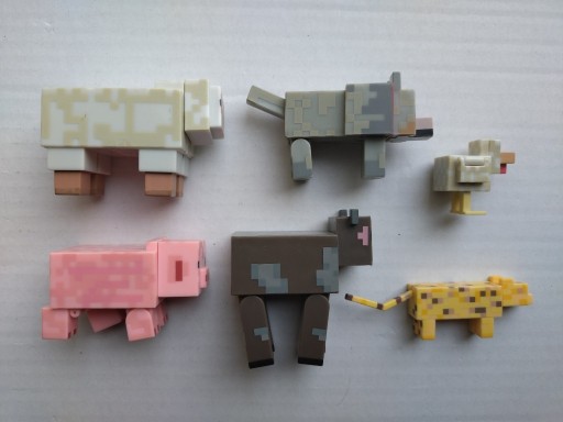 Zdjęcie oferty: Minecraft zwierzęta domowe 6 sztuk figurki seria 2