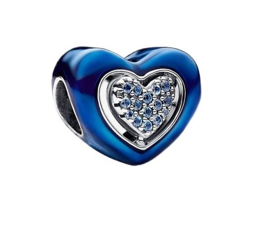 Zdjęcie oferty: PANDORA Niebieski charms z Obracającym się Sercem