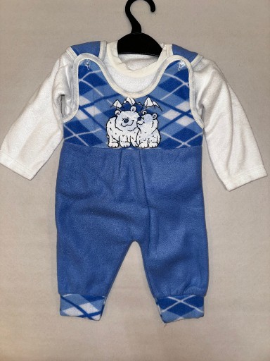 Zdjęcie oferty: Śpioszki niemowlęce komplet, polar. 62 niebieski