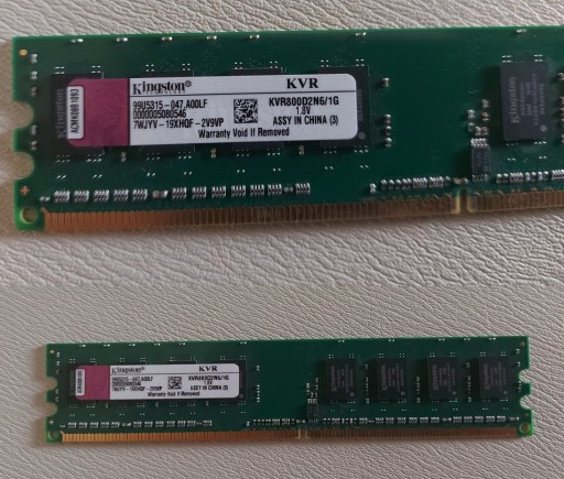 Zdjęcie oferty: PAMIĘĆ KINGSTON 1GB DDR2 800MHZ Dual KVR800D2N6/1G
