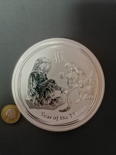 Zdjęcie oferty: Srebrna moneta Lunar II Małpy 1 kg Rok Małpy 2016