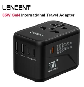 Zdjęcie oferty: Uniwersalny adapter podróżny LENCENT GaN3 65W 2xUSB + 3xUSB-C