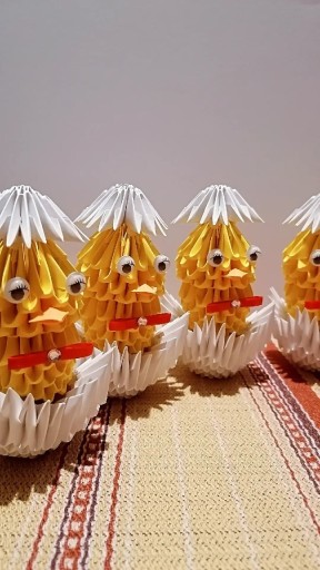 Zdjęcie oferty: Kurczaki prezent Wielkanocne ozdoby origami