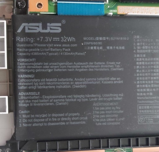 Zdjęcie oferty: Bateria do laptopa Asus,  b21n1818-2, oryginał