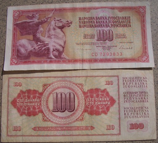 Zdjęcie oferty: Jugosławia 100 dinarów z 1986