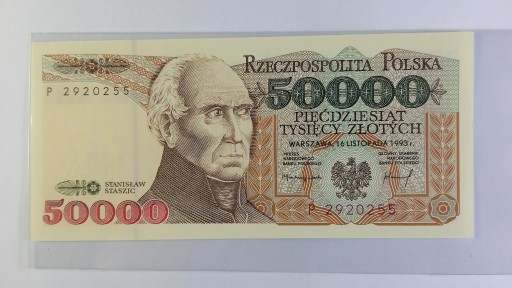 Zdjęcie oferty: Polska 50000 złotych 1993 UNC Staszic seria P