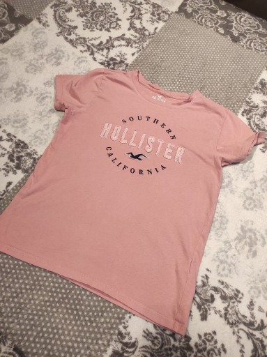 Zdjęcie oferty: Hollister pudrowy róż t-shirt r. XS