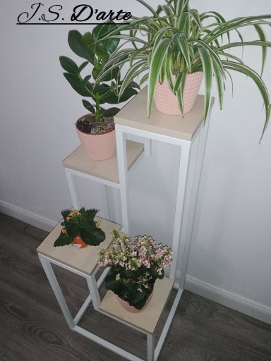 Zdjęcie oferty: Kwietnik LOFT industrial 100cm biały  BUK ARTISAN