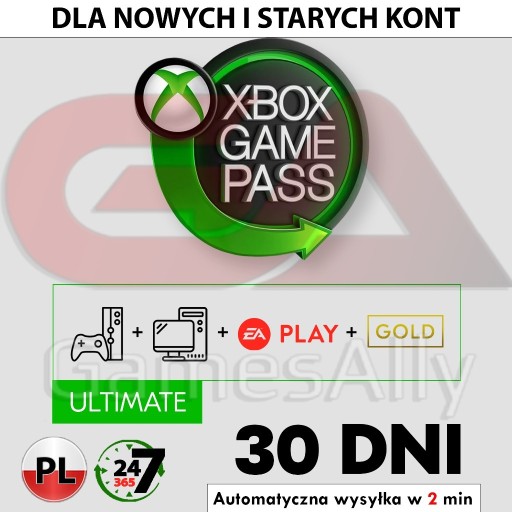 Zdjęcie oferty: XBOX GAME PASS ULTIMATE 30 DNI 1 MIESIĄC + GOLD PL