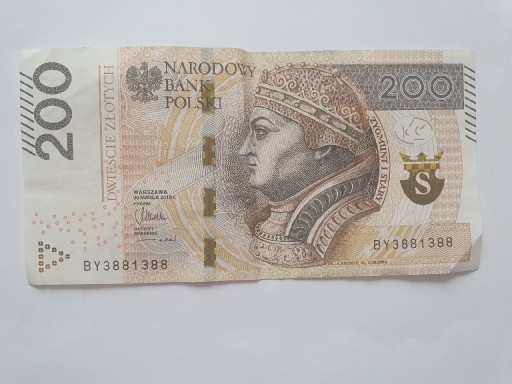 Zdjęcie oferty: Banknot 200zł UNIKAT!!  30.05.2015
