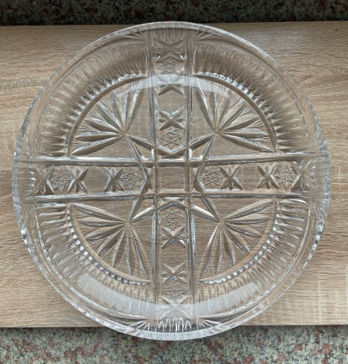 Zdjęcie oferty: Kryształ talerz kryształy patera prl stare szkło