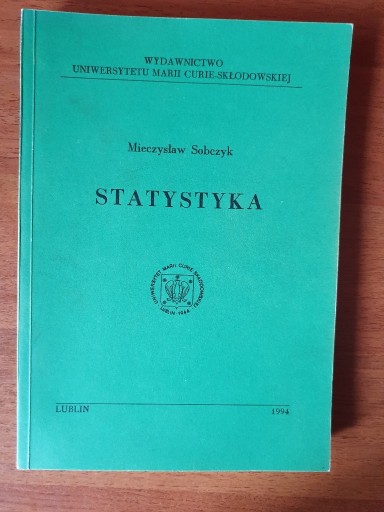 Zdjęcie oferty: Statystyka Mieczysław Sobczyk