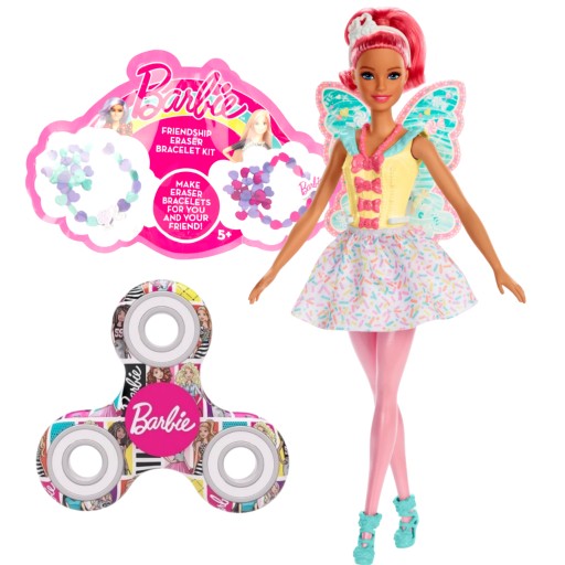 Zdjęcie oferty: Zestaw 3 zabawek Barbie Wróżka Lalka Bransoletki przyjaźni i Fidget Spinner