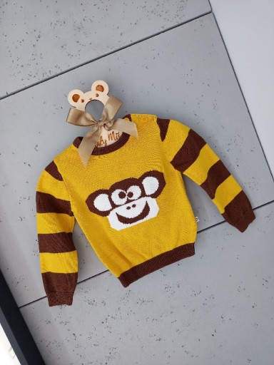 Zdjęcie oferty: Sweterek niemowlęcy My Little Bear r.68 małpka