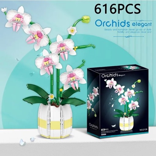 Zdjęcie oferty: Kwiat orchidea z klocków budowlanych 