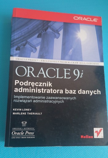 Zdjęcie oferty: Oracle 9i Podręcznik administratora baz danych