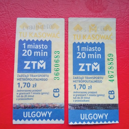 Zdjęcie oferty: Bilety ZTM / Metropolia Górnośląsko-Zagłębiowska