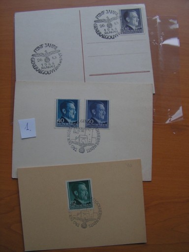Zdjęcie oferty: Kartki ze znaczkami Generalna Gubernia