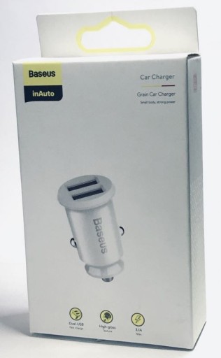 Zdjęcie oferty: Ładowarka samochodowa 2x USB /BASEUS 