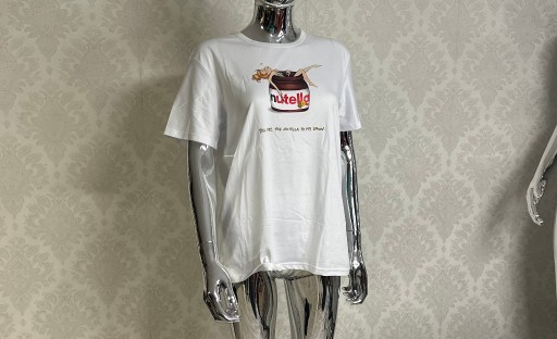 Zdjęcie oferty: Damski Biały T-shirt Nutella rozmiar XL