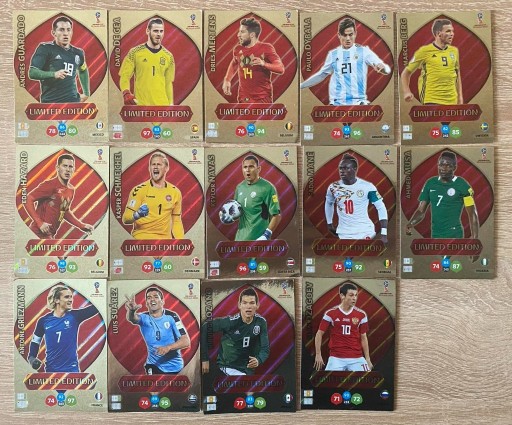 Zdjęcie oferty: Karty Panini Russia 2018 Limited Edition 14szt.