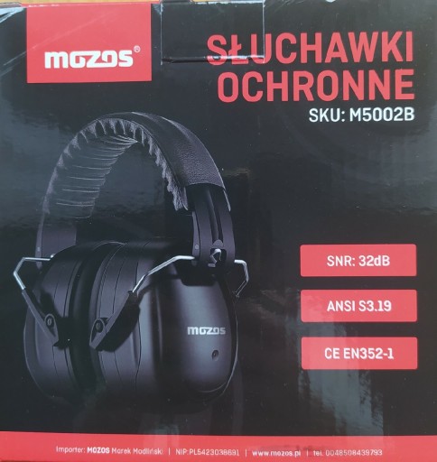 Zdjęcie oferty: Nauszniki słuchawki ochronne miękkie MOZOS M5002B