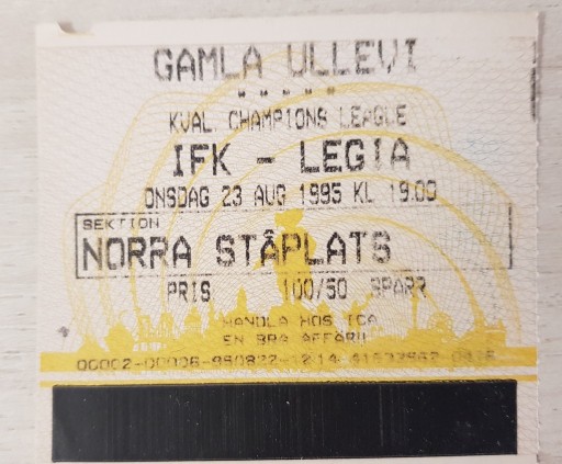 Zdjęcie oferty: IFK GOETEBORG - LEGIA WARSZAWA 1995
