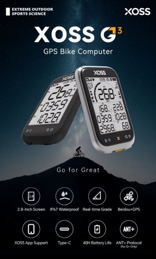 Zdjęcie oferty: XOSS G3+/G3 PLUS LICZNIK ROWEROWY GPS ANT+/BT 5.0 IP67 NOWOŚĆ 2025