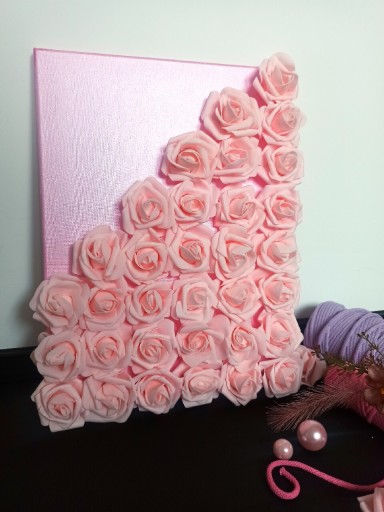 Zdjęcie oferty: Obraz różowy 40x30 różyczki róże dla dziewczynki