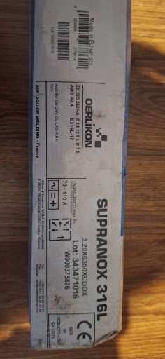 Zdjęcie oferty: Paczka ElektrodSupranox 316L 3.2x350 120szt.