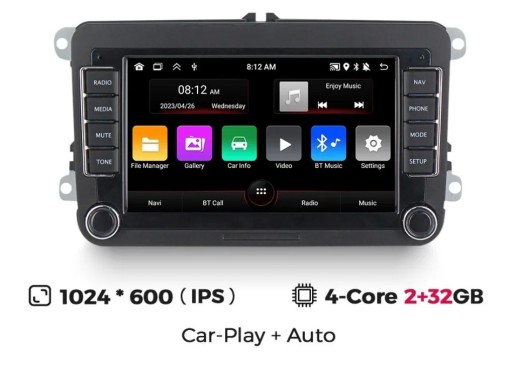 Zdjęcie oferty: Radio android 2gb do vw Audi Skoda z carplay Android auto 