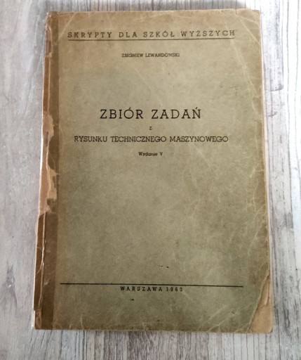 Zdjęcie oferty: Zbiór zadań z rysunku technicznego maszynowego 1963 rok PRL