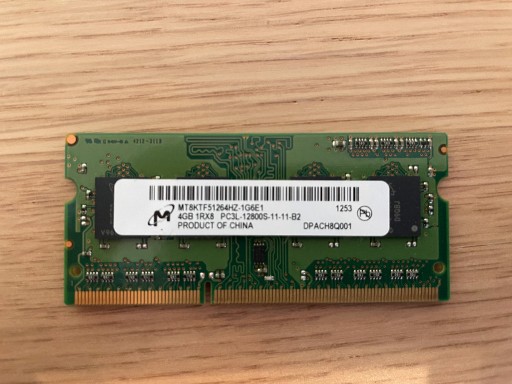 Zdjęcie oferty: Ram SO-DIMM DDR3L 1600 4GB MT8KTF51264HZ-1G6E1