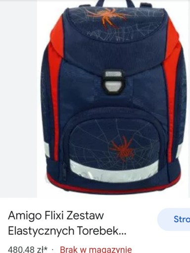 Zdjęcie oferty: Tornister Amigo flexi Spider, pająk tornister lekk