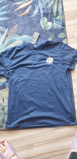 Zdjęcie oferty: Koszulka polo szachy rozmiar L haft granatowa nowa
