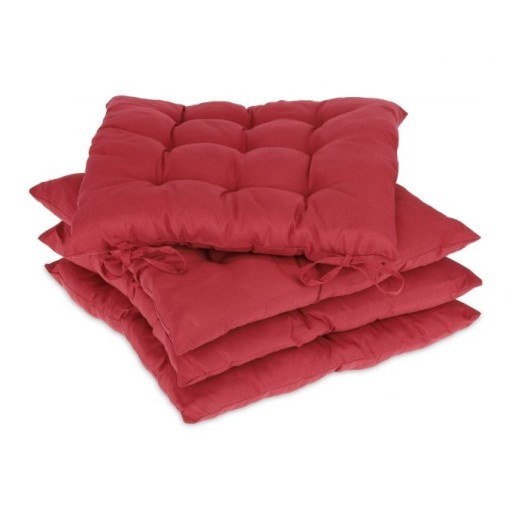 Zdjęcie oferty: Zestaw 4 poduszek na krzesła czerwony
