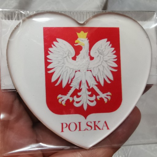 Zdjęcie oferty: Serce magnes na lodówkę Polska Godło Orzeł w koron